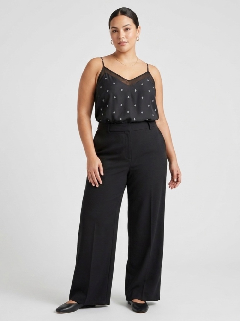 Kensie | Evil Eye Novelty Pattern V-Neck Spaghetti Strap Cami Tank Top